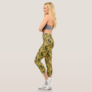 Gelbe Tulips Capri Leggings