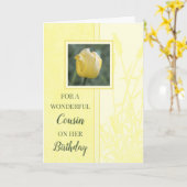 Gelbe Tulips Cousin Geburtstag Karte (Gelbe Blume)