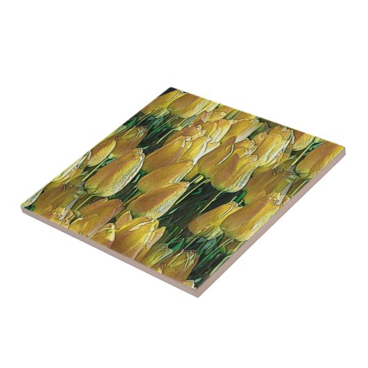 Gelbe Tulips Fliese (Seite)