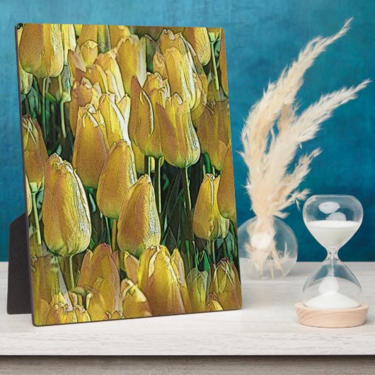 Gelbe Tulips Fotoplatte (Seite)