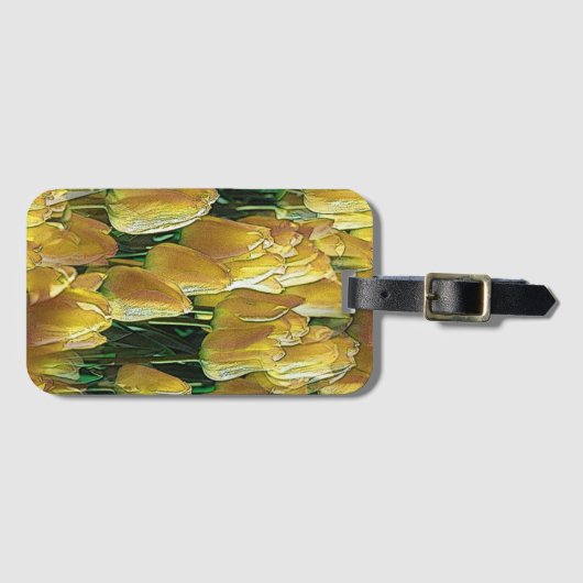 Gelbe Tulips Gepäckanhänger (Vorderseite (Horizontal))