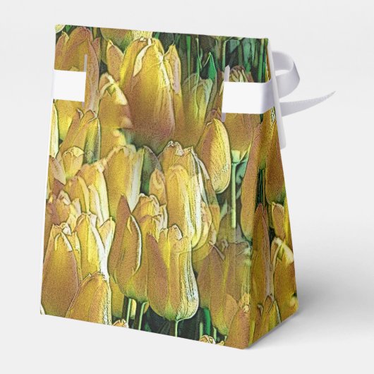 Gelbe Tulips Geschenkschachtel (Rückseite)