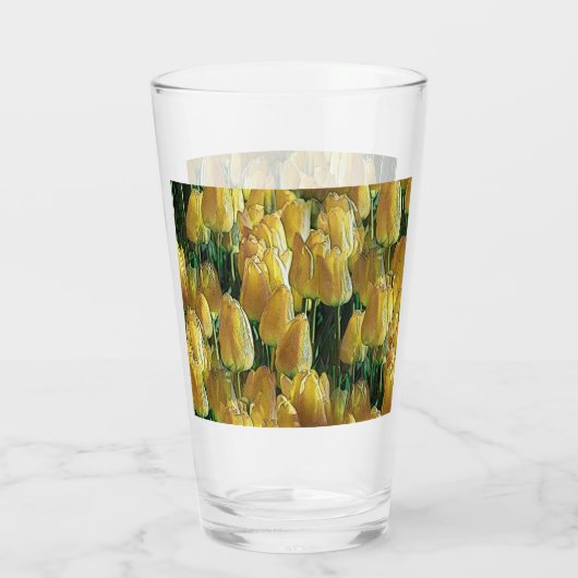 Gelbe Tulips Glas (Rückseite)