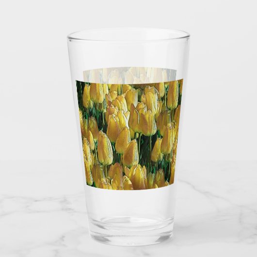 Gelbe Tulips Glas (Vorderseite)