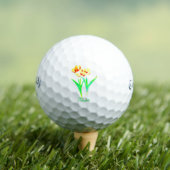 Gelbe Tulips Golf Ball mit Text (Insitu T-Shirt)