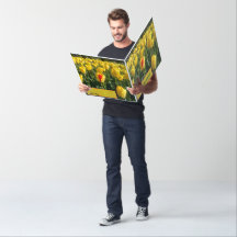 Gelbe Tulips große Grußkarte