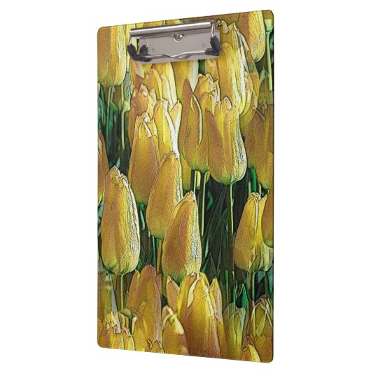 Gelbe Tulips Klemmbrett (Links)