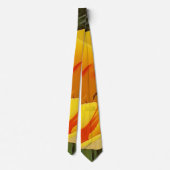 Gelbe Tulips Krawatte der Männer (Rückseite)