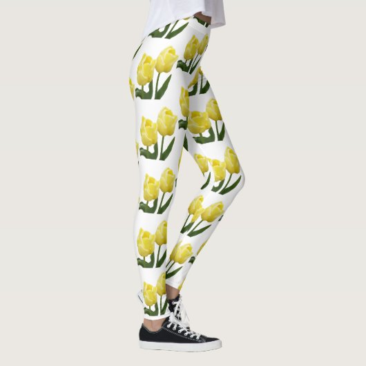 Gelbe Tulips Leggings (Rechts)