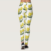 Gelbe Tulips Leggings (Rückseite)