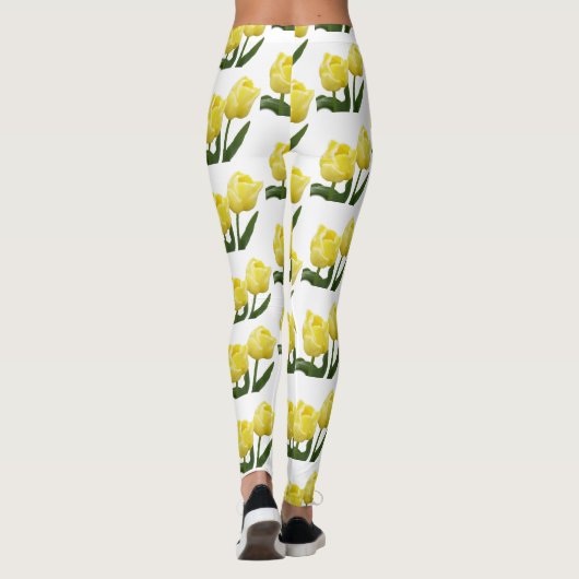 Gelbe Tulips Leggings (Rückseite)