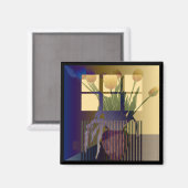 Gelbe Tulips-Magnet Magnet (Vorderseite/Rückseite)