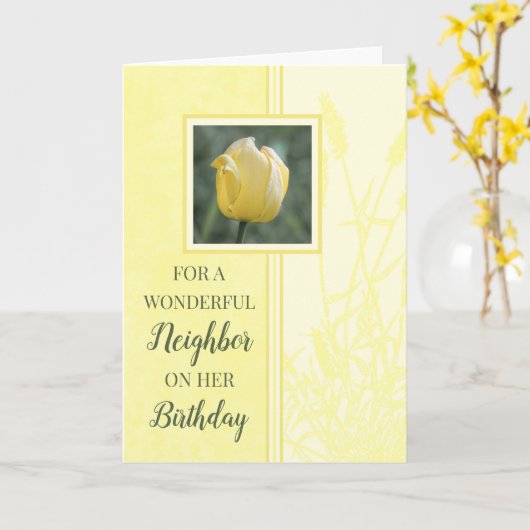 Gelbe Tulips Nachbarschaft Geburtstag Karte (Gelbe Blume)
