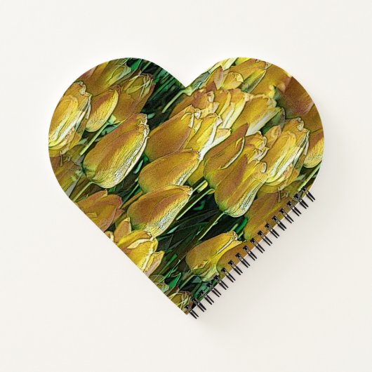 Gelbe Tulips Notizblock (Rückseite)