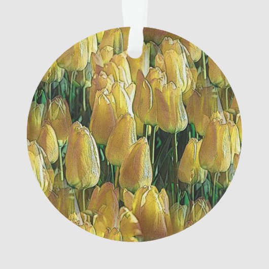 Gelbe Tulips Ornament (Rückseite)