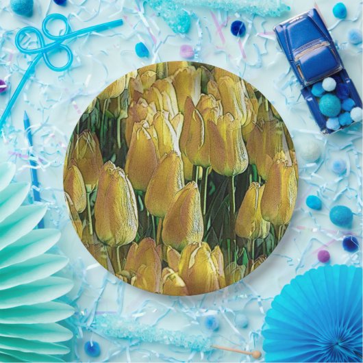 Gelbe Tulips Pappteller (Party)