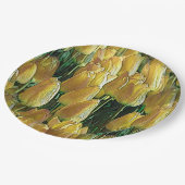 Gelbe Tulips Pappteller (Schrägansicht)