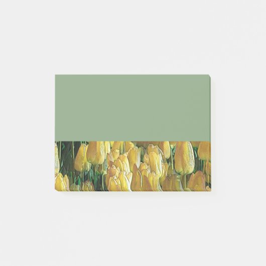 Gelbe Tulips Post-it Klebezettel (Vorderseite)