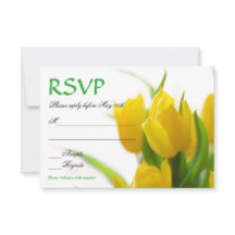 Gelbe Tulips - RSVP-Karte
