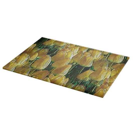 Gelbe Tulips Schneidebrett (Ecke)