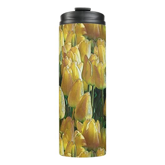 Gelbe Tulips Thermosbecher (Vorderseite)