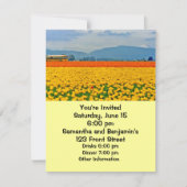 Gelbe Tulips und Schulbus Einladung (Vorderseite)