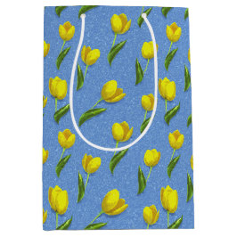Gelbe Tulissen Mittlere Geschenktüte