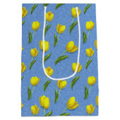 Gelbe Tulissen Mittlere Geschenktüte (Rückseite)