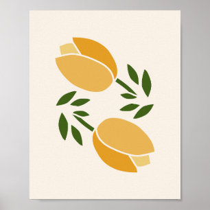 Gelbe Tulissen Poster