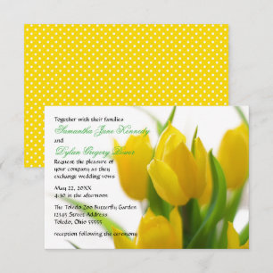 Gelbe Tulpe - 3x5 Hochzeitseinladung Einladung