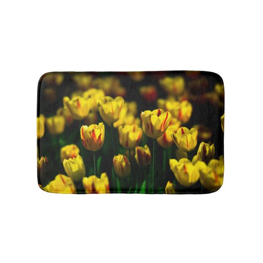 Gelbe Tulpe-Blume Badematte (Vorderseite)
