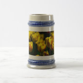 Gelbe Tulpe-Blume Bierglas (Mittel)