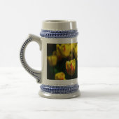 Gelbe Tulpe-Blume Bierglas (Links)