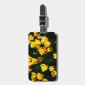 Gelbe Tulpe-Blume Gepäckanhänger (Vorderseite vertikal)