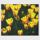Gelbe Tulpe-Blume Geschenkpapier (Flach)
