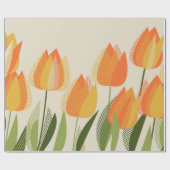 Gelbe Tulpe-Blume Geschenkpapier (Flach)