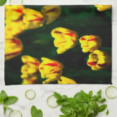 Gelbe Tulpe-Blume Geschirrtuch (Gefaltet)