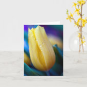 Gelbe Tulpe Blume Grußkarte Karte (Gelbe Blume)
