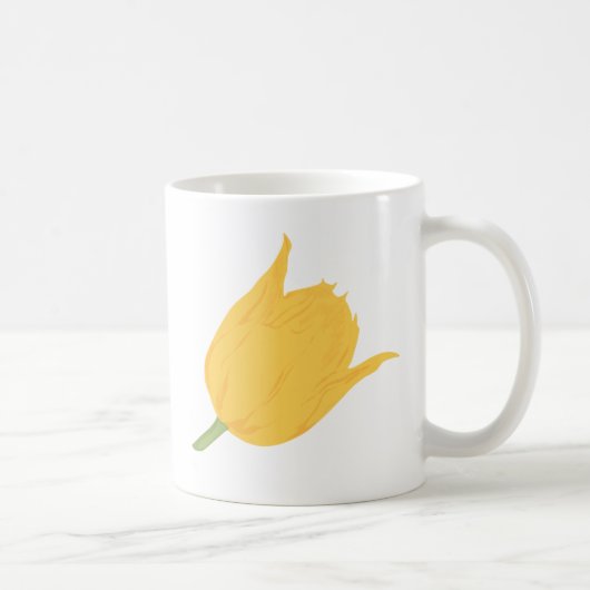 gelbe Tulpe-Blume Kaffeetasse (Rechts)