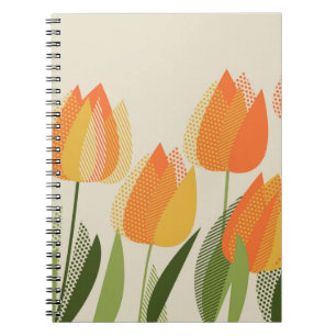 Gelbe Tulpe-Blume Notizblock