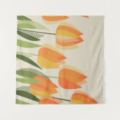 Gelbe Tulpe-Blume Wandteppich (Vorderseite (Horizontal))