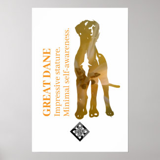Gelbe Tulpe Great Dane Poster