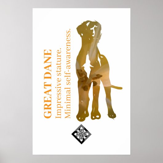 Gelbe Tulpe Great Dane Poster (Vorne)