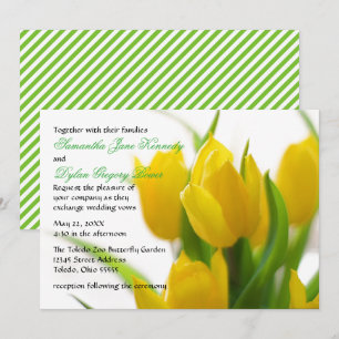 Gelbe Tulpe - Hochzeitseinladung Einladung