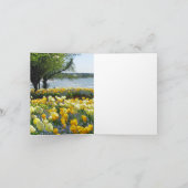 Gelbe Tulpe-u. Vergissmeinnicht-Anmerkungs-Karte Karte (Innenseite)