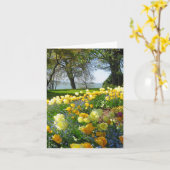 Gelbe Tulpe-u. Vergissmeinnicht-Anmerkungs-Karte Karte (Gelbe Blume)