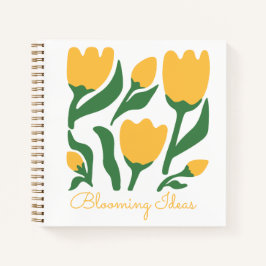 Gelbe Tulpen Ästhetik Personalisiertes Notizbuch