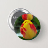 Gelbe Tulpen Button (Vorne & Hinten)