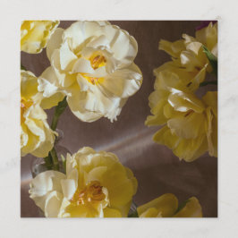 Gelbe Tulpen-Foto-Stillleben, vintage Ästhetik Dankeskarte
