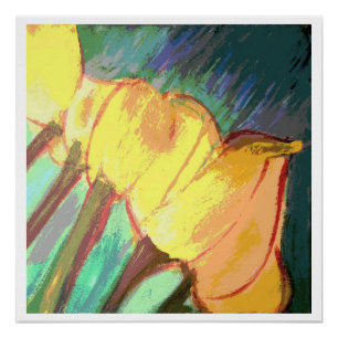 Gelbe Tulpen - glatter Druck 20 x 20